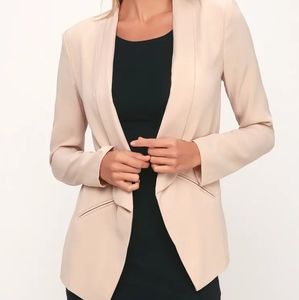 Miss Punctuality Taupe Lightweight Blazer